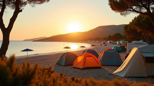 Campinganlage calvi: familienurlaub am meer in korsika